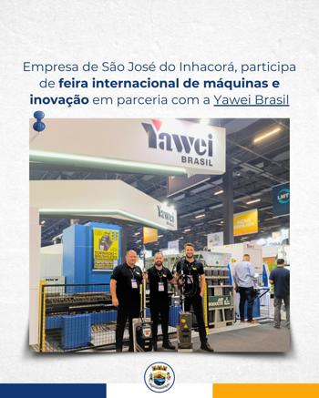 <p>Empresa de S&atilde;o Jos&eacute; do Inhacor&aacute;, participa de feira internacional de m&aacute;quinas e inova&ccedil;&atilde;o em parceria com a Yawei Brasil</p>