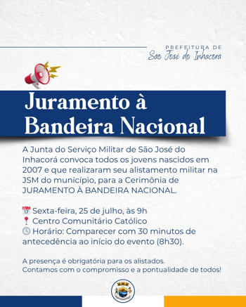 <p>&nbsp;Juramento &agrave; Bandeira Nacional</p>