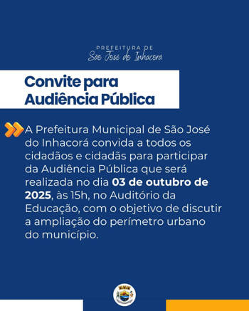 <p>AUDI&Ecirc;NCIA P&Uacute;BLICA REFERENTE &Agrave; AMPLIA&Ccedil;&Atilde;O DO PER&Iacute;METRO URBANO</p>