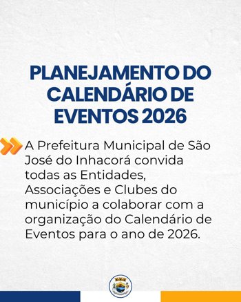 <p>PLANEJAMENTO DO CALEND&Aacute;RIO DE EVENTOS 2026</p>