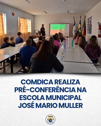 COMDICA realiza pr&eacute;-confer&ecirc;ncia na Escola Municipal Jos&eacute; Mario Muller
