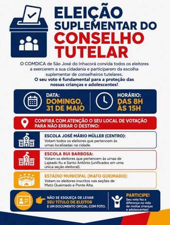 ELEI&Ccedil;&Atilde;O SUPLEMENTAR DO CONSELHO TUTELAR