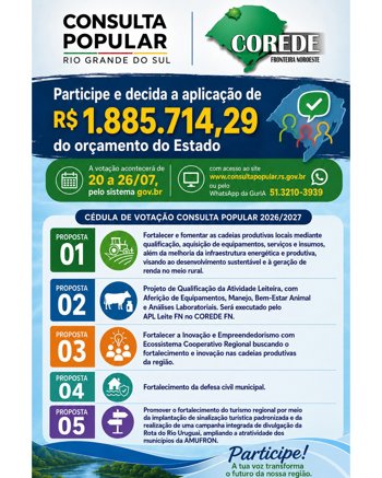 A Consulta Popular 2026/2027 j&aacute; come&ccedil;ou!