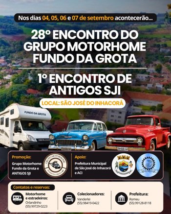 28.&ordm; Encontro de Motorhomes e 1.&ordm; Encontro de Carros Antigos S&atilde;o Jos&eacute;