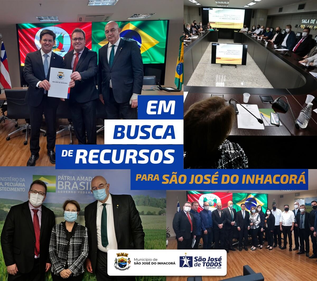 PREFEITO GILBERTO ENTREGA DEMANDAS DA COMUNIDADE AOS MINISTROS