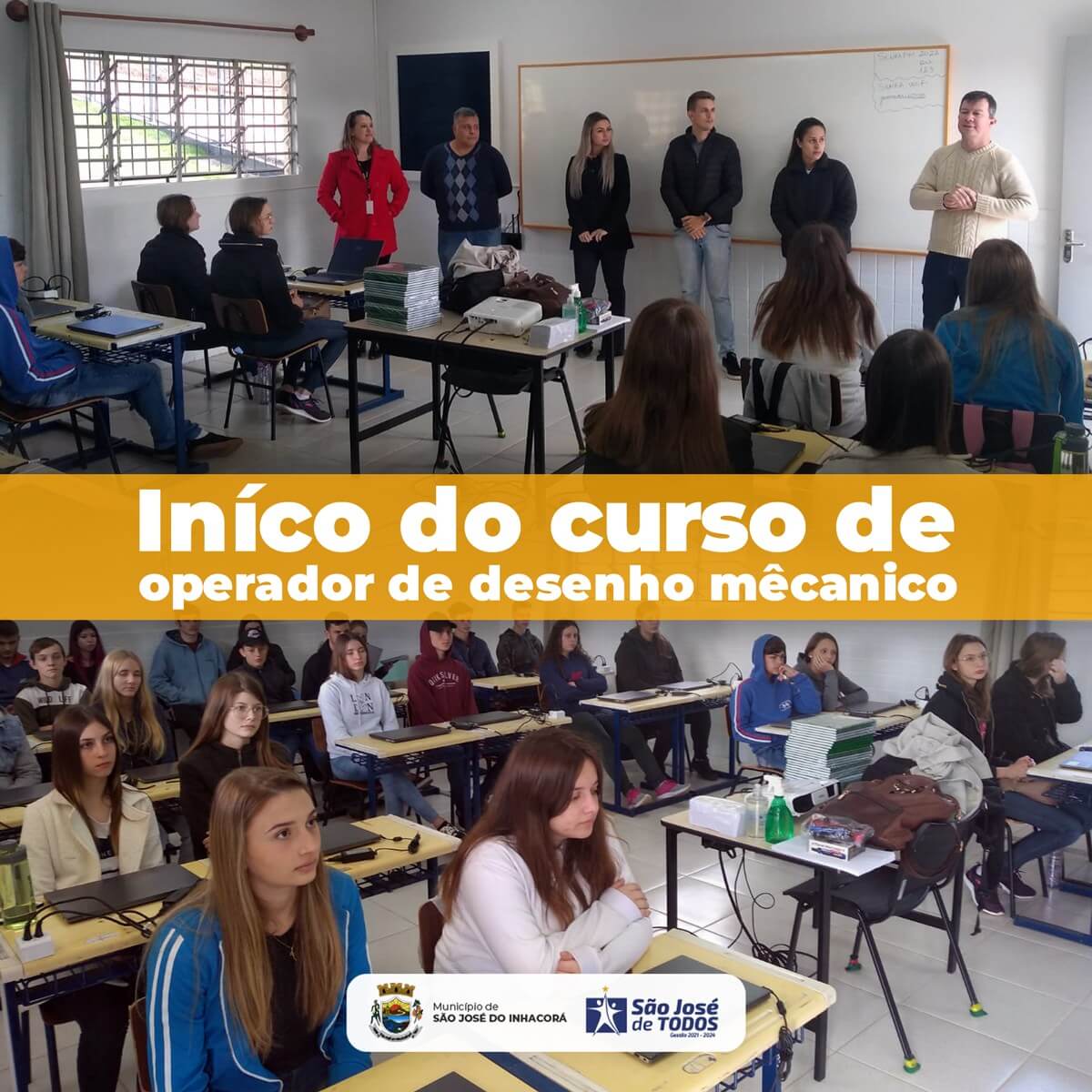 INÍCIO DO CURSO DE OPERADOR DE DESENHO MECÂNICO 