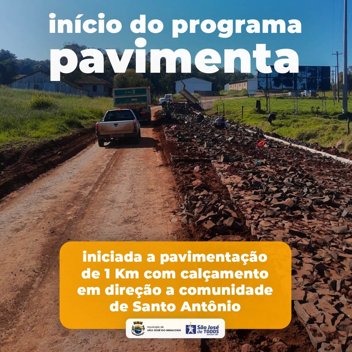 INÍCIO DO PROGRAMA PAVIMENTA 