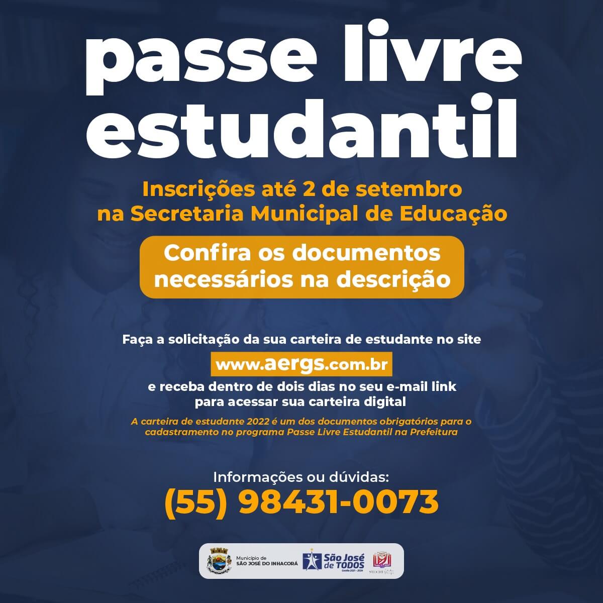 PASSE LIVRE ESTUDANTIL
