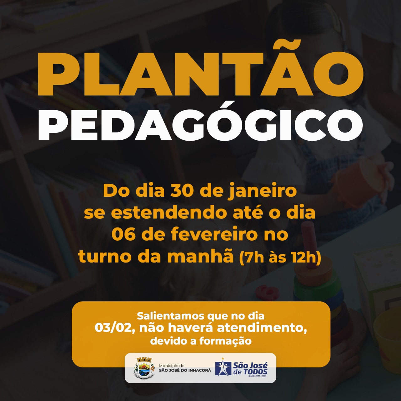 ATENDIMENTO PLANTÃO PEDAGÓGICO 