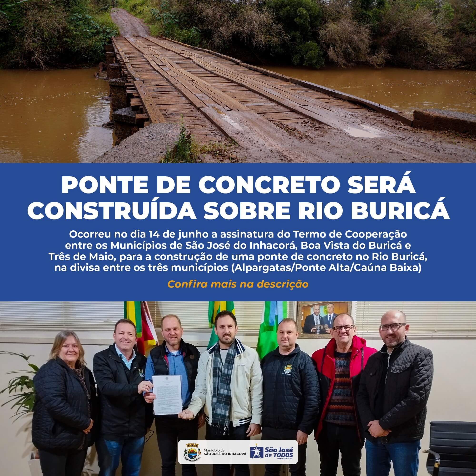 PONTE DE CONCRETO SERÁ CONSTRUÍDA SOBRE RIO BURICÁ 