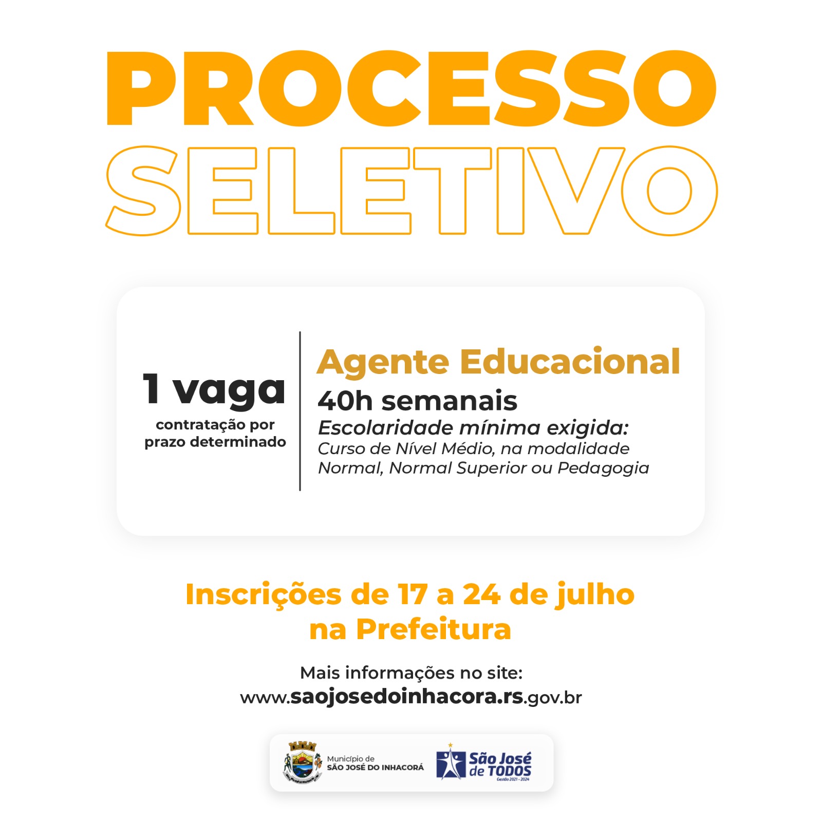 PROCESSO SELETIVO SIMPLIFICADO Nº 05/2023 | AGENTE EDUCACIONAL