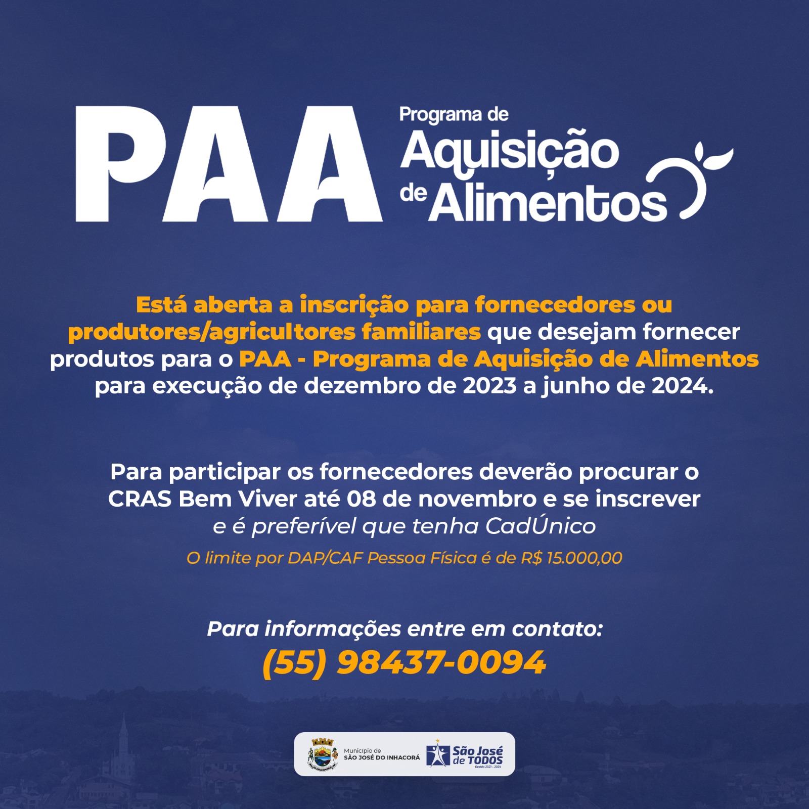 PROGRAMA DE AQUISICAO DE ALIMENTOS – PAA