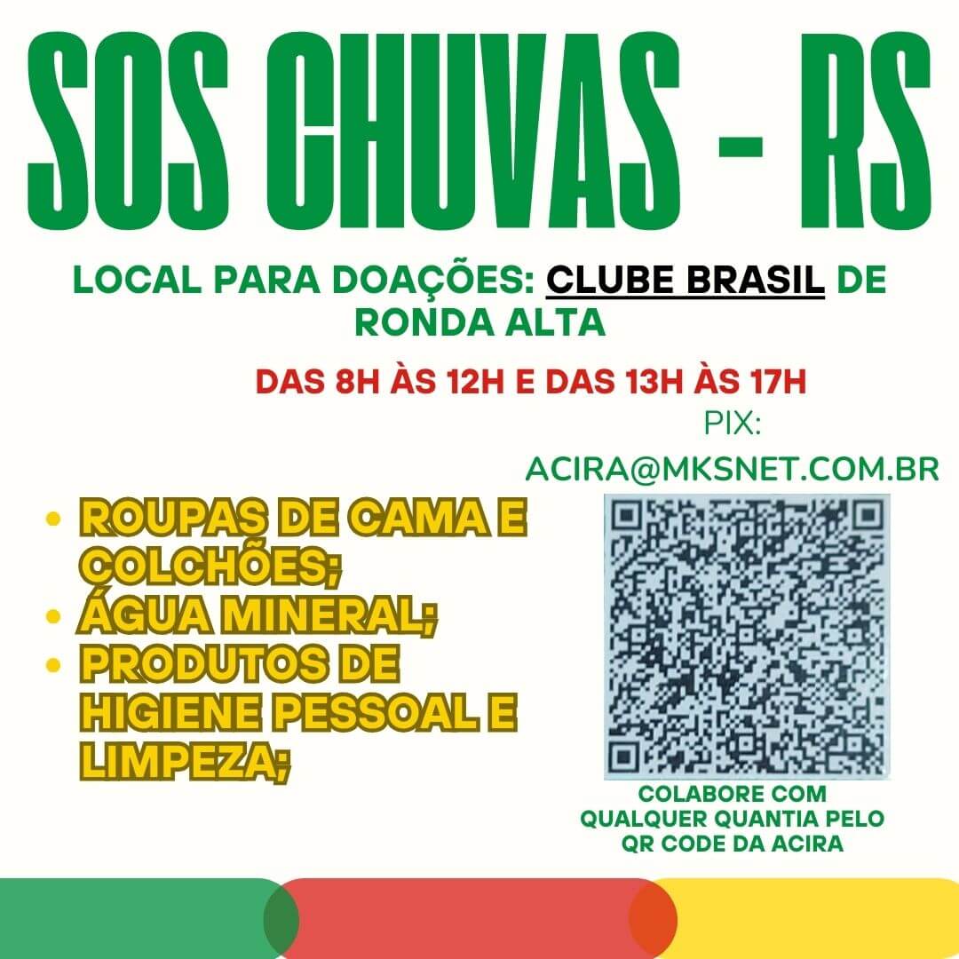 <p><span style="font-weight: 400;">SOS CHUVAS MOVIMENTA RONDA ALTA</span></p>