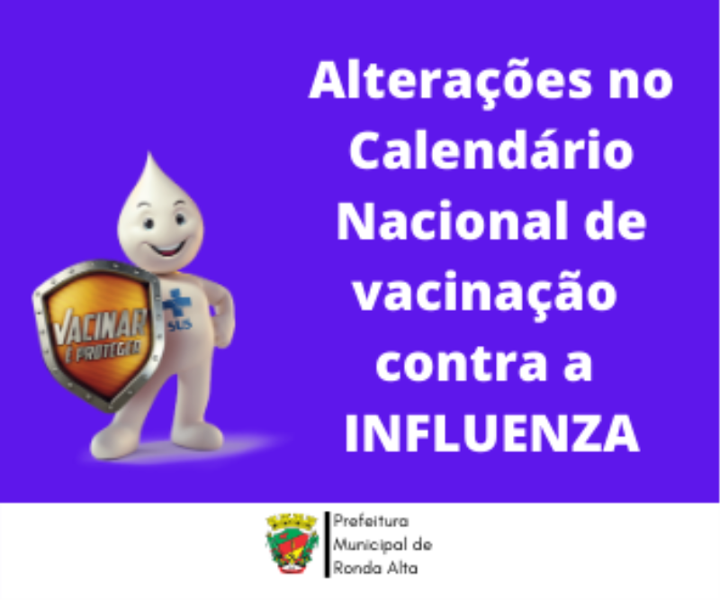 Calendário de Vacinação contra a gripe sofreu alterações