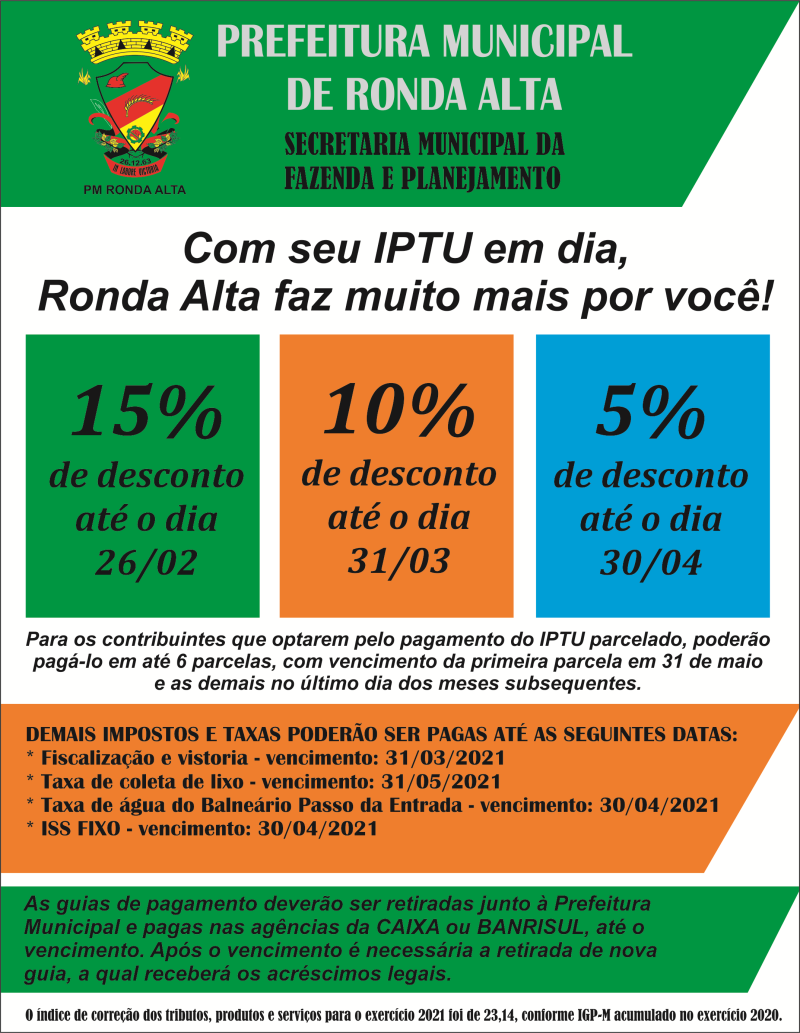PAGAMENTO DO IPTU