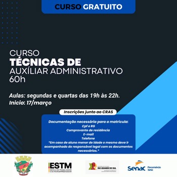 <p>Cursos profissionalizantes gratuitos dispon&iacute;veis para a comunidade rondaltense</p>