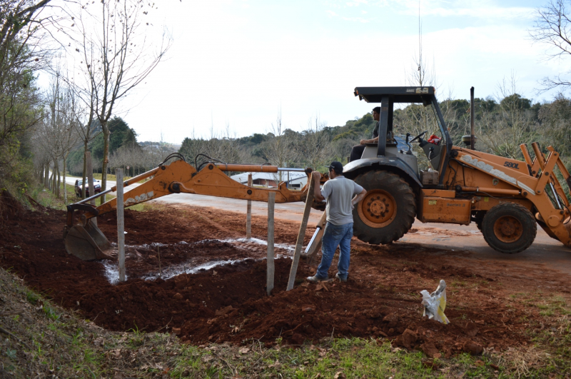 Obras para a construção dos pórticos são iniciadas no município