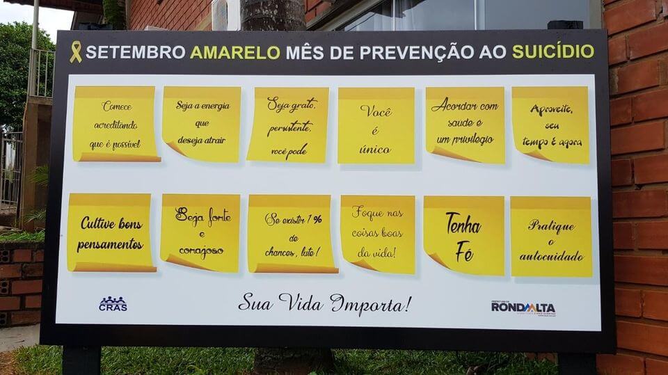 CRAS realiza diversas ações para o Setembro Amarelo