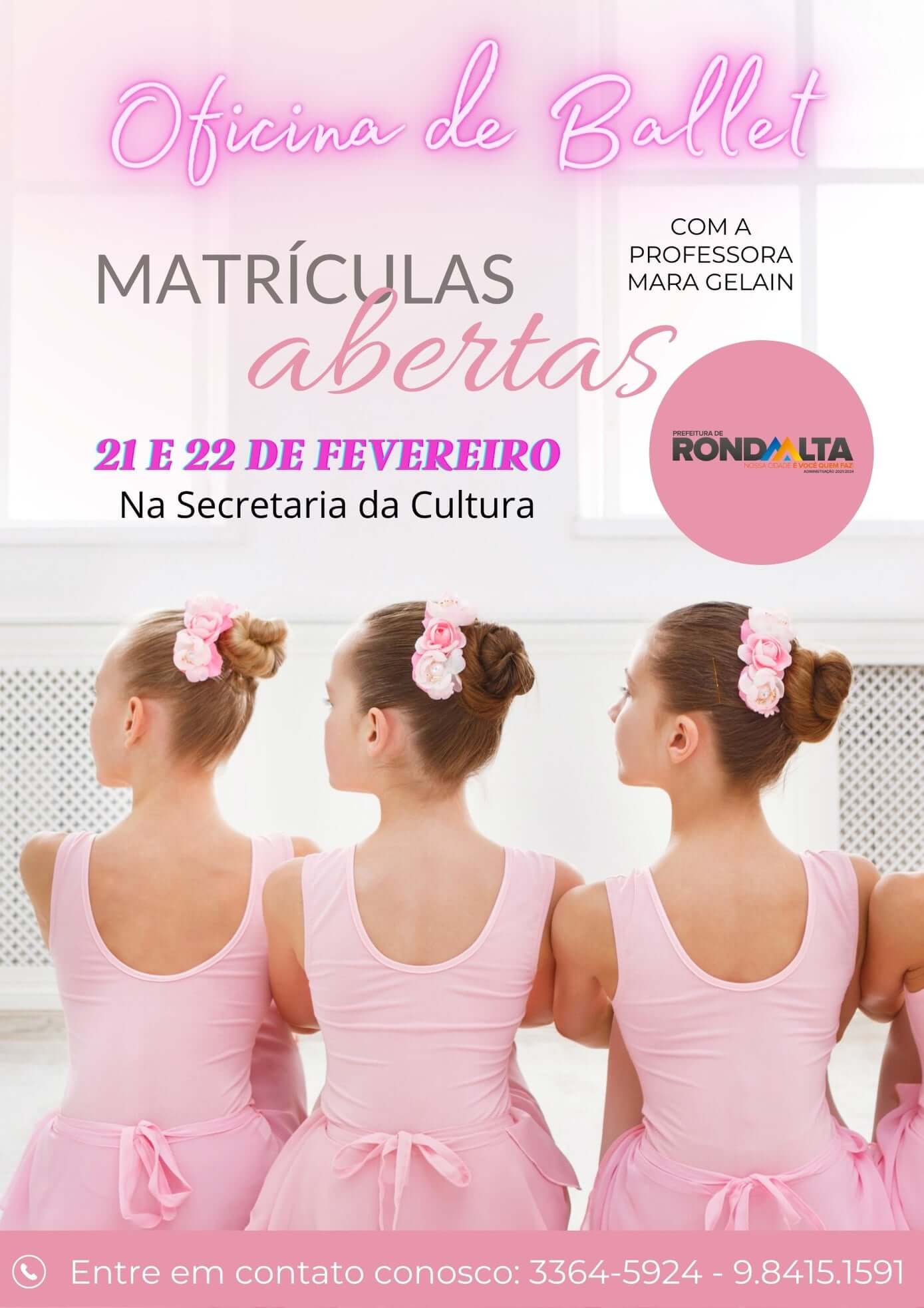 Abertas as inscrições para a oficina de Ballet