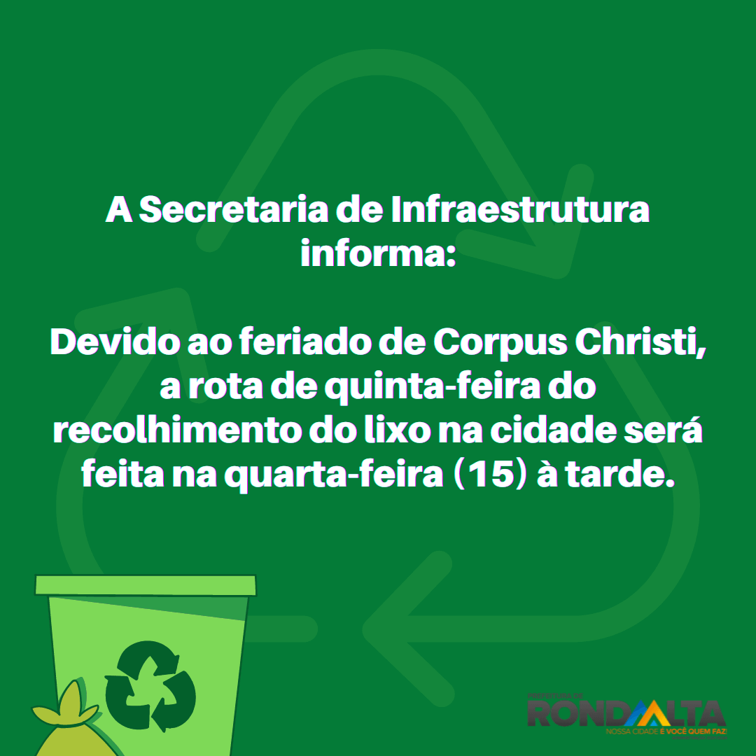 Secretaria de Infraestrutura informa: