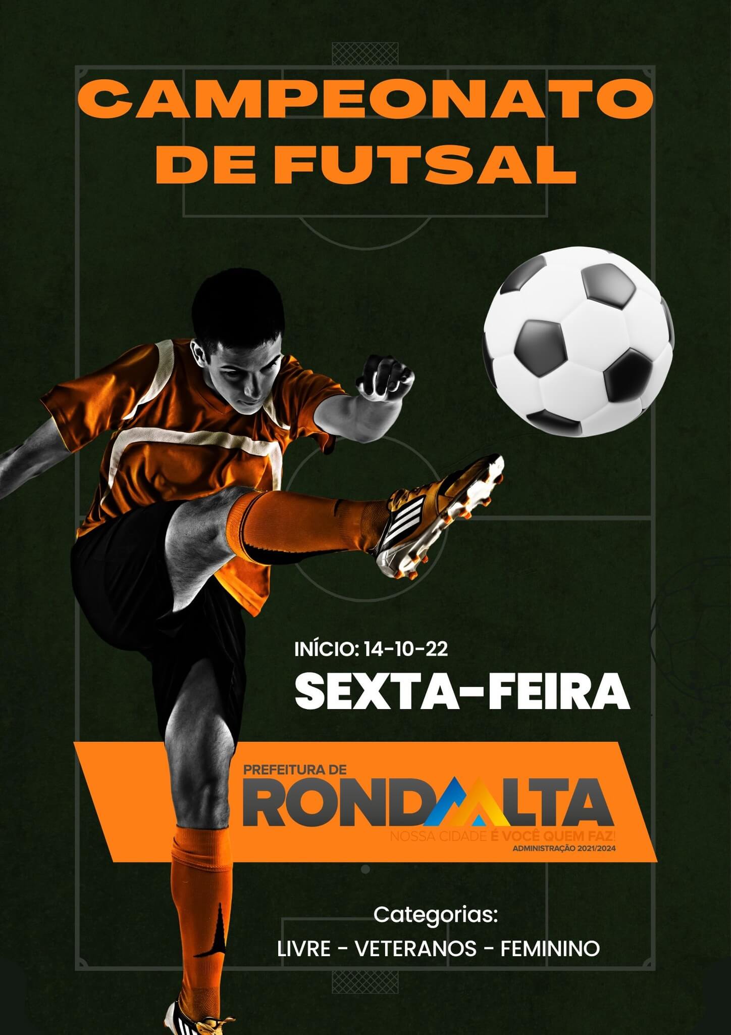 CAMPEONATO DE FUTSAL DE RONDA ALTA INICIA SEXTA-FEIRA