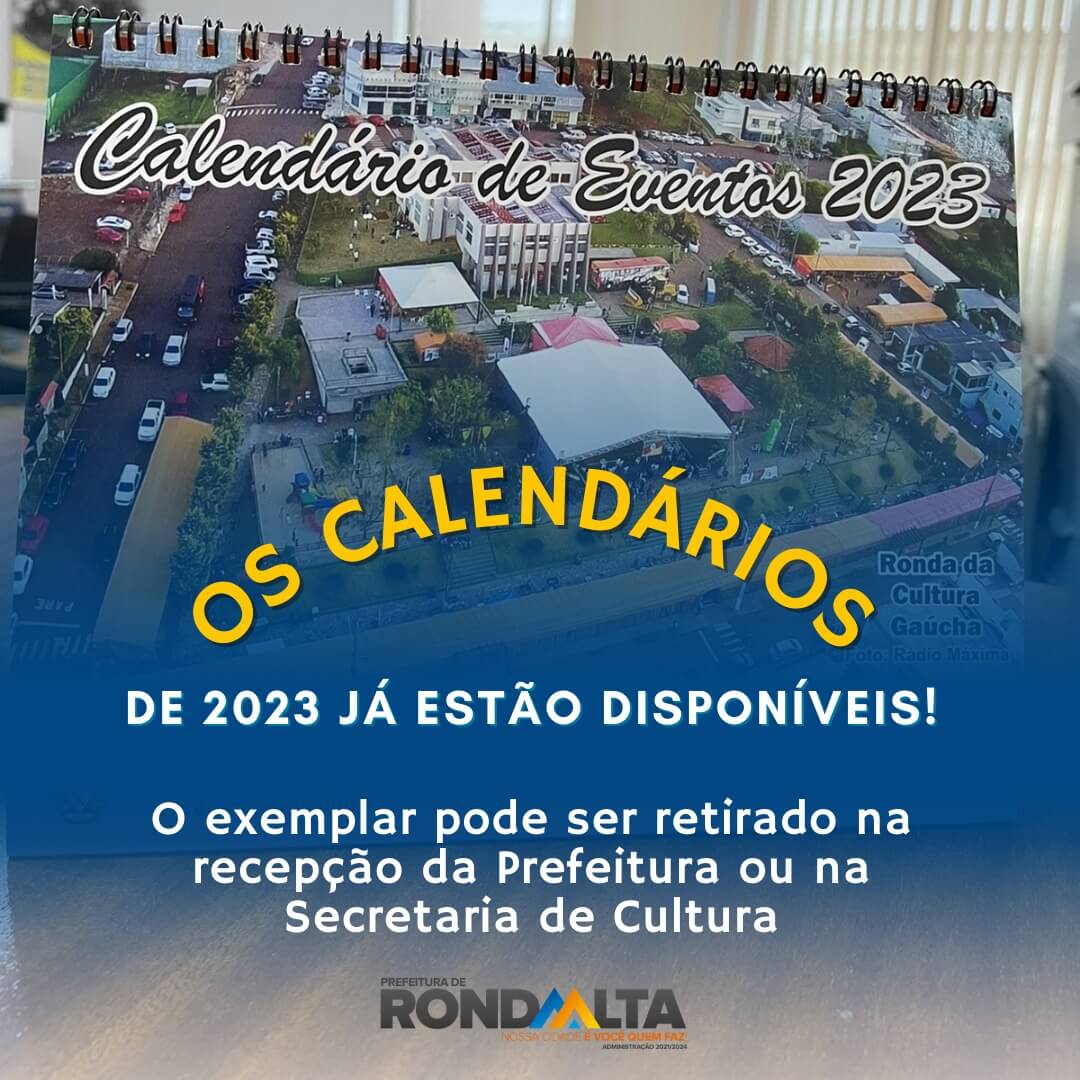 CALENDÁRIOS DE 2023 COMEÇAM A SER DISTRIBUÍDOS