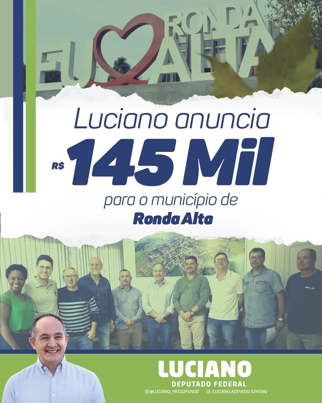 LUCIANO AZEVEDO ANUNCIA RECURSOS PARA RONDA ALTA