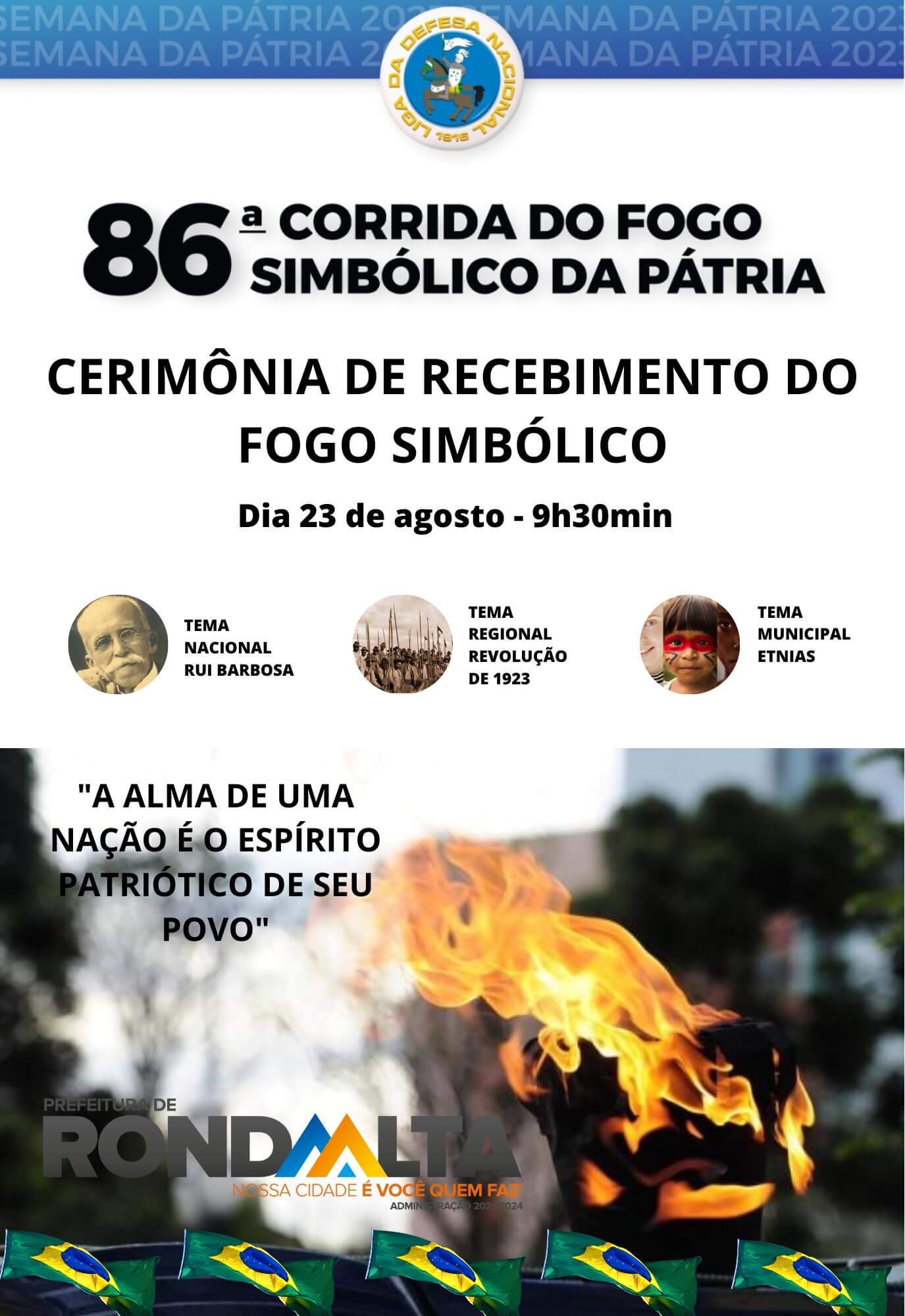 86ª Corrida do Fogo Simbólico da Pátria acontecerá no dia 23 de agosto