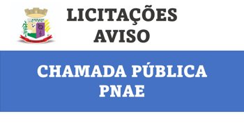 <p>CHAMADA P&Uacute;BLICA - PNAE N&ordm; 01_2026 - AQUISI&Ccedil;&Atilde;O DE G&Ecirc;NEROS ALIMENT&Iacute;CIOS DA AGRICULTURA FAMILIAR E DO EMPREENDEDOR FAMILIAR RURAL.</p>
<p>&nbsp;</p>