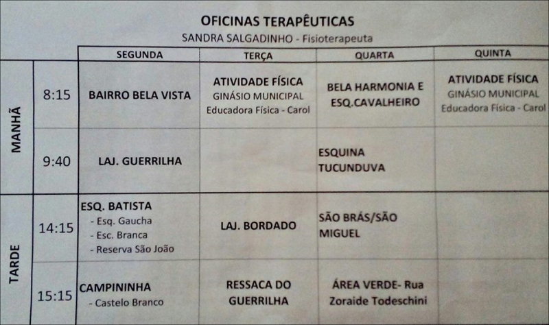 Administração Municipal retoma atividades das Oficinas Terapêuticas em Tucunduva.