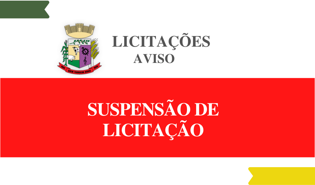AVISO DE SUSPENSÃO DE LICITAÇÃO - PRE 27_2022 -  AQUISIÇÃO DE MANGUEIRA LUMINOSA DE LED.