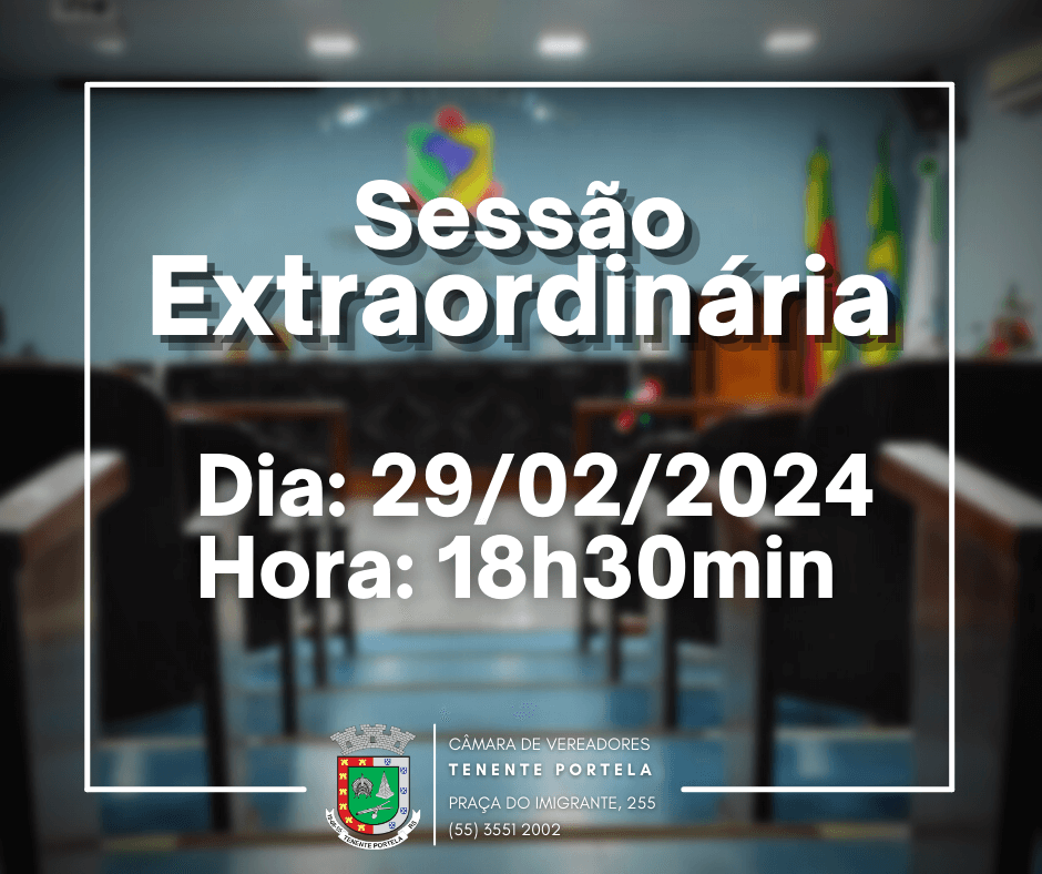 CONVOCAÇÃO DE SESSÃO EXTRAORDINÁRIA