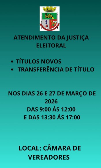<p>Aten&ccedil;&atilde;o Justi&ccedil;a Eleitoral Em S&atilde;o Miguel das Miss&otilde;es</p>