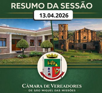 SESS&Atilde;O ORDIN&Aacute;RIA DO DIA 13 DE ABRIL DE 2026