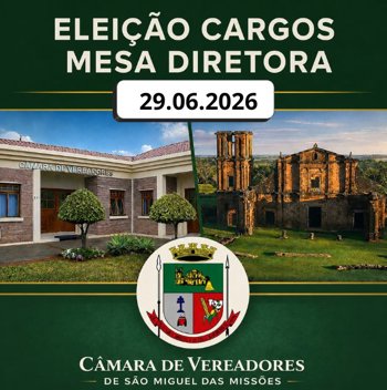 Elei&ccedil;&atilde;o para Cargos Vagos da Mesa Diretora