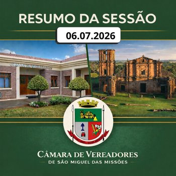 Sess&atilde;o Ordin&aacute;ria do dia 06.07.2026