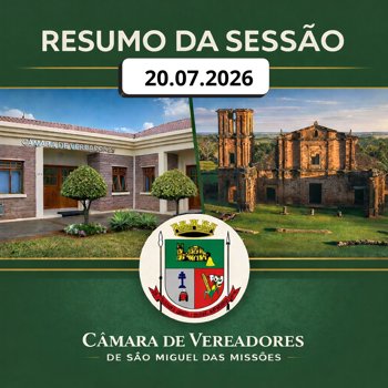 Sess&atilde;o Ordin&aacute;ria do dia 20.07.2026