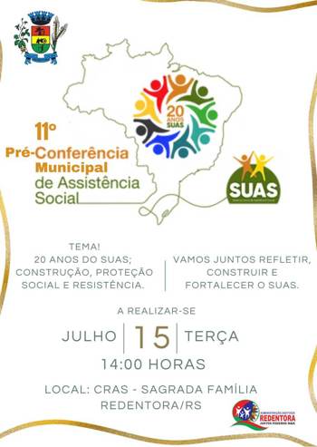 <p>PR&Eacute;-CONFER&Ecirc;NCIA DE ASSIST&Ecirc;NCIA SOCIAL &ndash; da Administra&ccedil;&atilde;o Municipal de Redentora RS.</p>