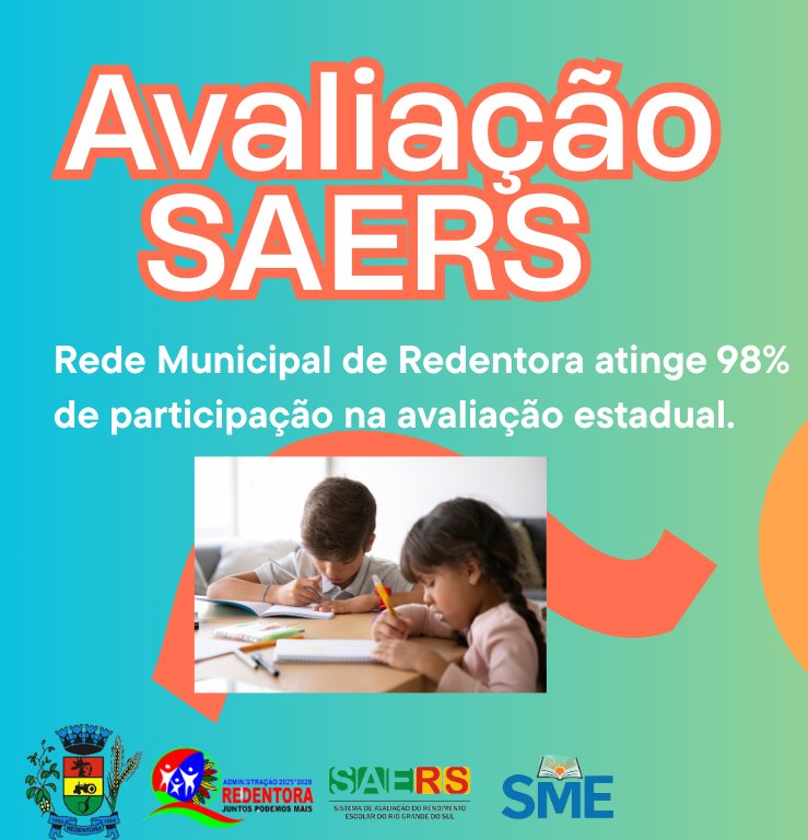 <p><strong>SAERS 2025: Rede Municipal de Redentora atinge 98% de participa&ccedil;&atilde;o na avalia&ccedil;&atilde;o estadual.</strong></p>