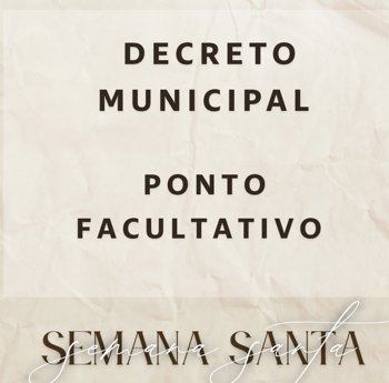 <p>Decreto de Ponto Facultativo nas Reparti&ccedil;&otilde;es Municipais nesta Quinta-feira &agrave; Tarde.</p>