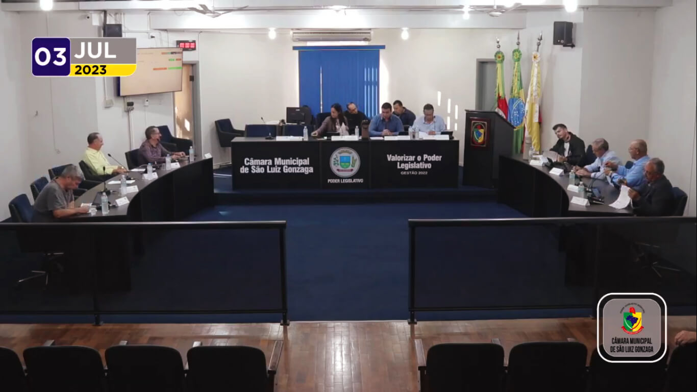 Realizada a 20ª Sessão Ordinária da Câmara Municipal de São Luiz Gonzaga