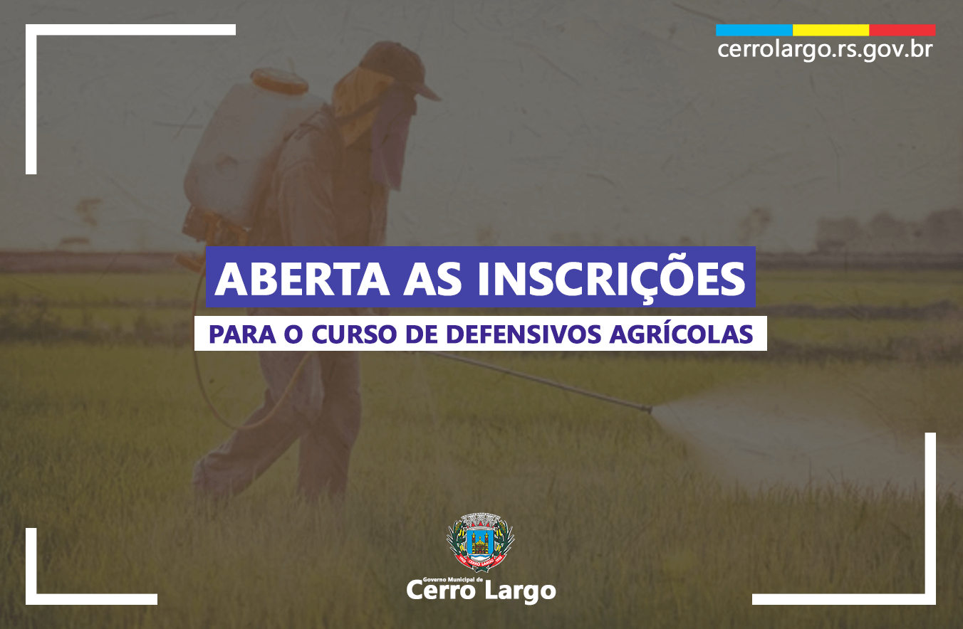 <p>ABERTA AS INSCRI&Ccedil;&Otilde;ES PARA O CURSO DE DEFENSIVOS AGR&Iacute;COLAS</p>