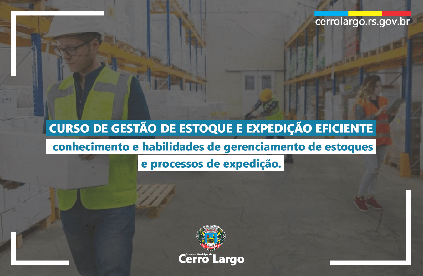 <p>ABERTA AS INSCRI&Ccedil;&Otilde;ES PARA O CURSO DE GEST&Atilde;O DE ESTOQUE E EXPEDI&Ccedil;&Atilde;O EFICIENTE</p>