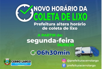 <p>PREFEITURA ALTERA HOR&Aacute;RIO DE COLETA DE LIXO</p>