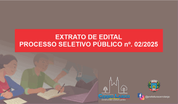 <p class="western" style="text-align: left;" align="center"><strong><span style="font-family: Arial, sans-serif;">PROCESSO SELETIVO P&Uacute;BLICO n&ordm;. 02/2025</span></strong></p>