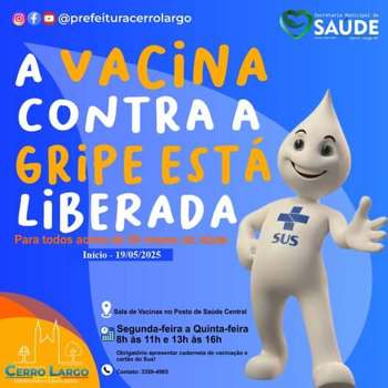 <p>VACINA&Ccedil;&Atilde;O CONTRA A GRIPE LIBERADA!</p>
