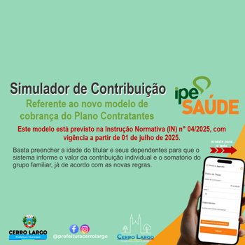<p><strong>Simulador de Contribui&ccedil;&atilde;o - IPE Sa&uacute;de</strong></p>