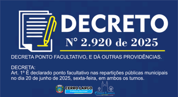 <p class="western"><span style="font-family: Tahoma, sans-serif;"><strong>DECRETO DO PODER EXECUTIVO N&ordm; 2.920,&nbsp;</strong></span><span style="font-family: Tahoma, sans-serif;"><strong>DE 30 DE MAIO DE 2025.</strong></span></p>