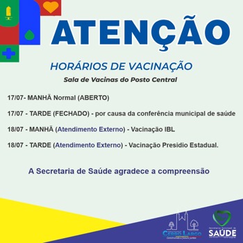 <p>Vacina&ccedil;&atilde;o - Secretaria de Sa&uacute;de comunica</p>