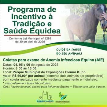 <p>PROGRAMA DE INCENTIVO &Agrave; TRADI&Ccedil;&Atilde;O E SA&Uacute;DE EQU&Iacute;DEA</p>